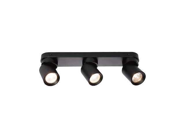 2 x gu10 opbouwspot armatuur triple cilinder zand zwart draaibaar - afbeelding 1 van  7