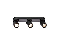 2 x gu10 opbouwspot armatuur triple cilinder zand zwart draaibaar - afbeelding 1 van  7
