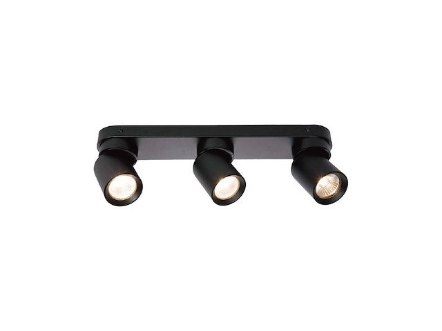 2 x gu10 opbouwspot armatuur triple cilinder zand zwart draaibaar - afbeelding 1 van  7