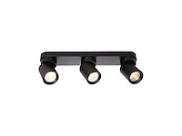 2 x gu10 opbouwspot armatuur triple cilinder zand zwart draaibaar - afbeelding 1 van  7