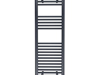 2 x h1200xb600 handdoekradiator mat zwart - linteo - afbeelding 1 van  4