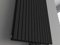 2 x h1800xb500 dubbele design radiator vero mat zwart - afbeelding 3 van  5