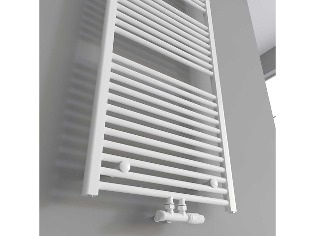 2 x h1800xb600 handdoekradiator mat wit - linteo - afbeelding 3 van  3