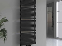 2 x h1800xb600 mat zwart handdoekradiator verezzo - afbeelding 1 van  3