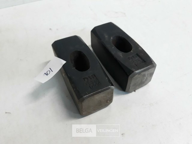 2 x hamerblok 1 kg - afbeelding 2 van  3