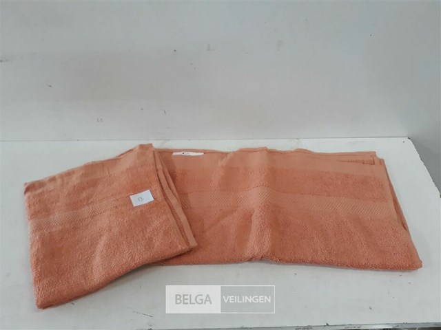 2 x handdoek 50x100 cm oranje - afbeelding 2 van  3