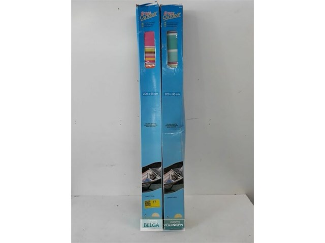 2 x hangmat 200x95 cm met katoenen doek - afbeelding 1 van  3