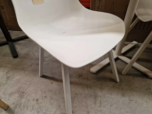 2 x hartman sophie element stoel kleur royal wit met poten wit - afbeelding 3 van  5