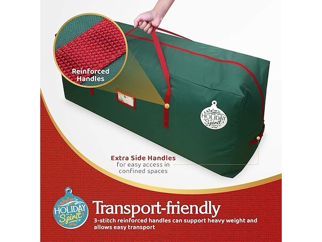 2 x holiday spirit christmas tree opbergtas (groen) - afbeelding 2 van  3