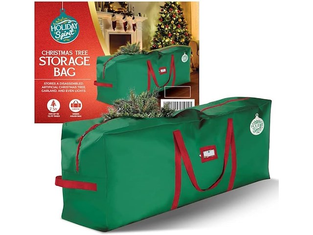 2 x holiday spirit christmas tree opbergtas (groen) - afbeelding 1 van  3