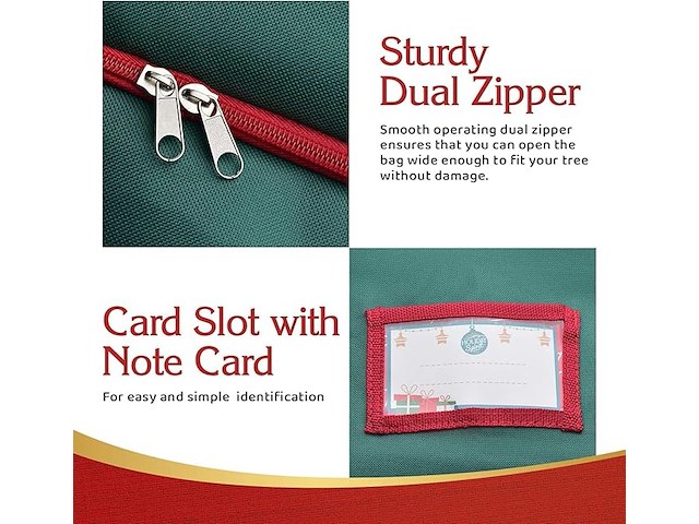 2 x holiday spirit christmas tree opbergtas (groen) - afbeelding 3 van  3