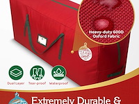 2 x holiday spirit christmas tree opbergtas (rood) - afbeelding 4 van  4