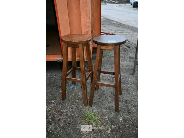 2 x houten barkruk - afbeelding 3 van  4