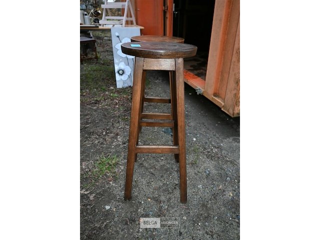2 x houten barkruk - afbeelding 1 van  4