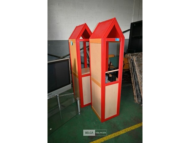 2 x houten toren voor kinderkamer - afbeelding 1 van  4