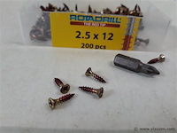 2 x houtschroeven 2,5x12mm 200 stuks - afbeelding 2 van  2