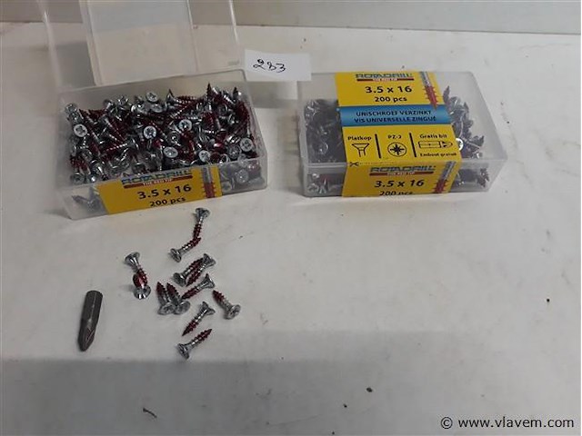 2 x houtschroeven 3,5x16mm 200 stuks - afbeelding 1 van  2