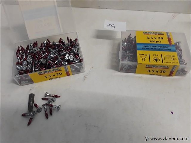 2 x houtschroeven 3,5x20mm 200 stuks - afbeelding 1 van  2