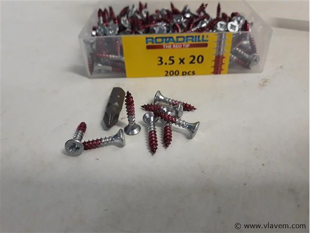 2 x houtschroeven 3,5x20mm 200 stuks - afbeelding 2 van  2