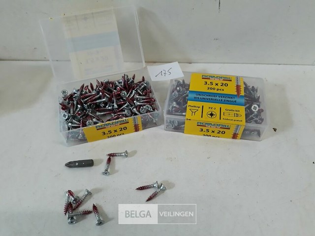 2 x houtschroeven 3,5x20mm 200 stuks - afbeelding 2 van  3