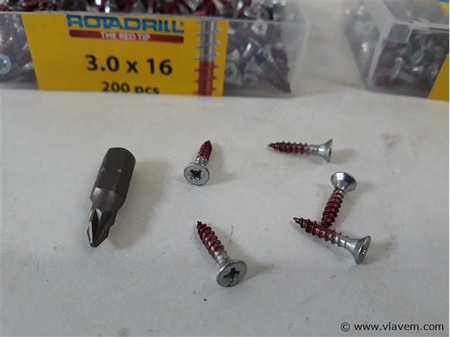 2 x houtschroeven 3x16mm 200 stuks - afbeelding 2 van  2