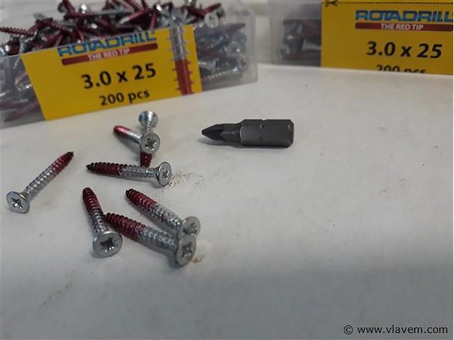 2 x houtschroeven 3x25mm 200 stuks - afbeelding 2 van  2