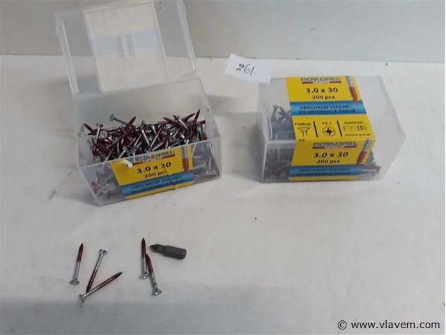 2 x houtschroeven 3x30mm 200 stuks - afbeelding 1 van  2