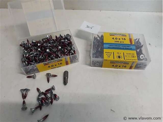 2 x houtschroeven 4x16mm 200 stuks - afbeelding 1 van  2