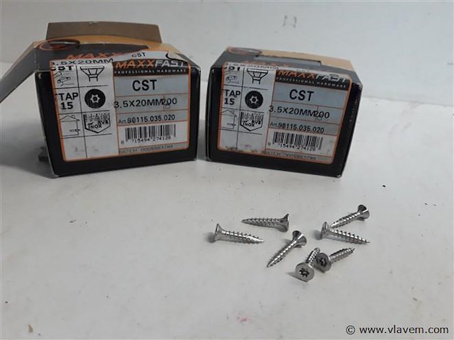 2 x houtschroeven inox 3,5x20mm 200 stuks - afbeelding 1 van  2