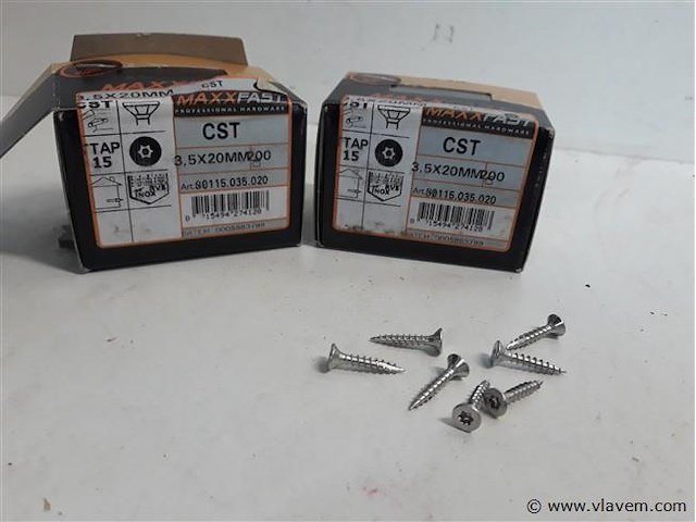 2 x houtschroeven inox 3,5x20mm 200 stuks - afbeelding 1 van  2