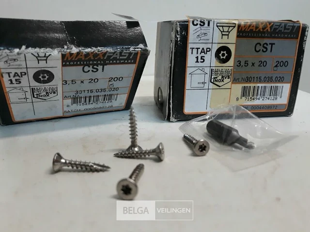 2 x houtschroeven inox 3,5x20mm 200 stuks - afbeelding 3 van  3