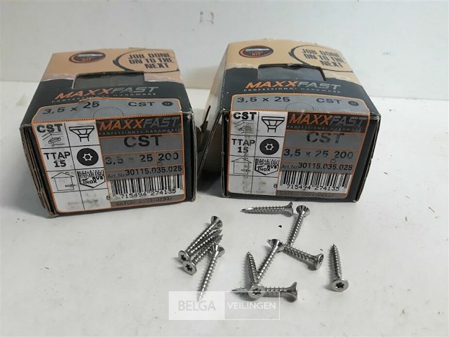 2 x houtschroeven inox 3,5x25mm 200 stuks - afbeelding 2 van  3