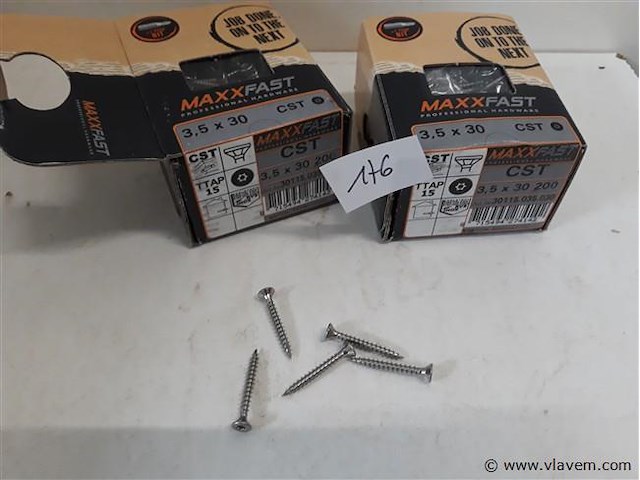 2 x houtschroeven inox 3,5x30mm 200 stuks - afbeelding 1 van  2
