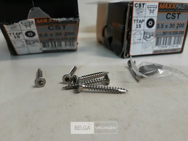 2 x houtschroeven inox 3,5x30mm 200 stuks - afbeelding 3 van  3