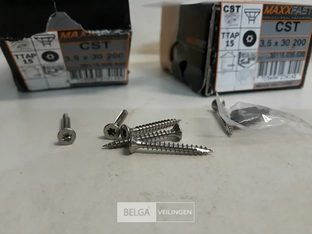 2 x houtschroeven inox 3,5x30mm 200 stuks - afbeelding 3 van  3