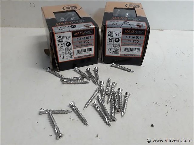 2 x houtschroeven terrasschroeven inox 5x40mm 200 stuks - afbeelding 1 van  2
