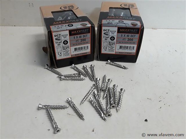 2 x houtschroeven terrasschroeven inox 5x40mm 200 stuks - afbeelding 1 van  2
