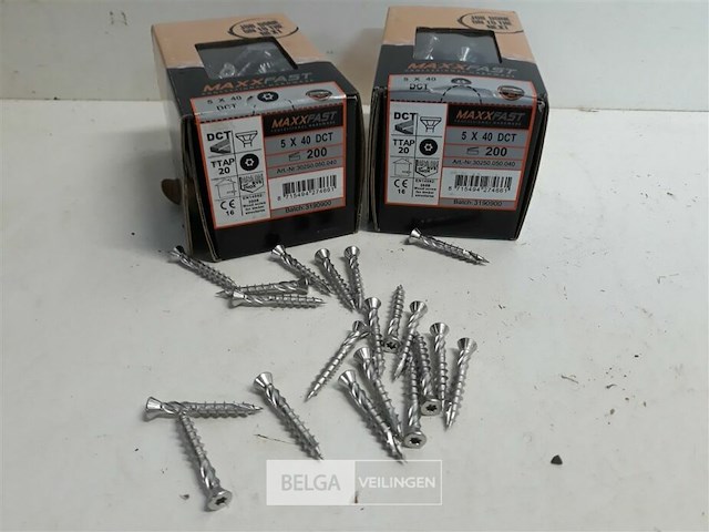 2 x houtschroeven terrasschroeven inox 5x40mm 200 stuks - afbeelding 1 van  3