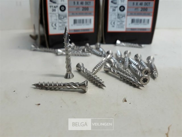 2 x houtschroeven terrasschroeven inox 5x40mm 200 stuks - afbeelding 3 van  3