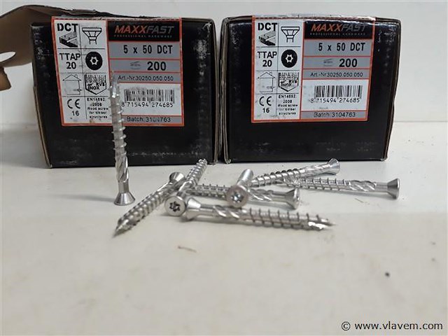 2 x houtschroeven terrasschroeven inox 5x50mm 200 stuks - afbeelding 2 van  2