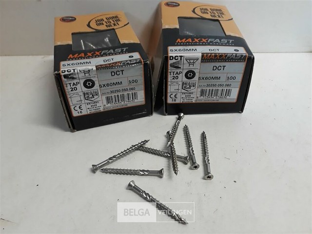 2 x houtschroeven terrasschroeven inox 5x60mm 100 stuks - afbeelding 1 van  3