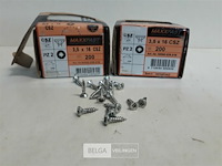 2 x houtschroeven wit verzinkt 3,5x16mm 200 stuks - afbeelding 2 van  3