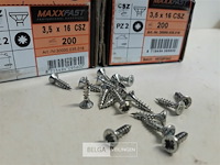 2 x houtschroeven wit verzinkt 3,5x16mm 200 stuks - afbeelding 3 van  3