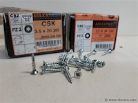 2 x houtschroeven wit verzinkt 3,5x20mm 200 stuks - afbeelding 2 van  2