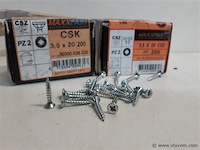 2 x houtschroeven wit verzinkt 3,5x20mm 200 stuks - afbeelding 2 van  2