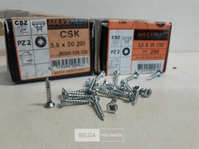 2 x houtschroeven wit verzinkt 3,5x20mm 200 stuks - afbeelding 3 van  3