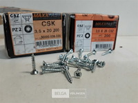 2 x houtschroeven wit verzinkt 3,5x20mm 200 stuks - afbeelding 3 van  3