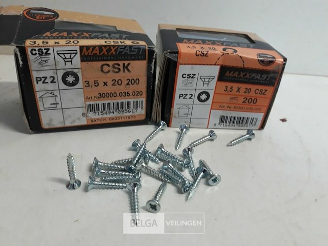 2 x houtschroeven wit verzinkt 3,5x20mm 200 stuks - afbeelding 1 van  3