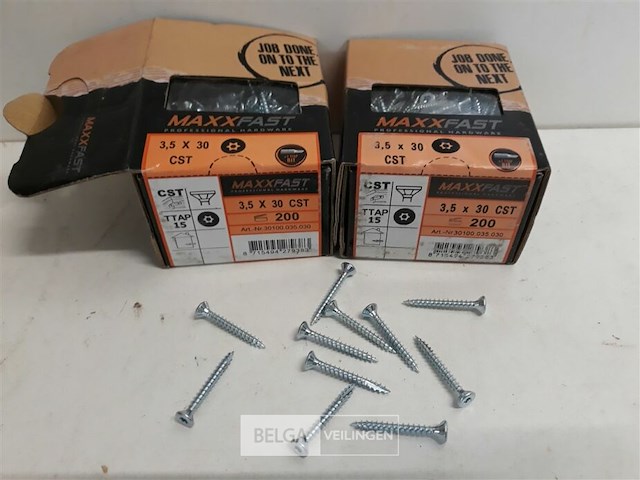 2 x houtschroeven wit verzinkt 3,5x30mm 200 stuks - afbeelding 2 van  3