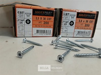 2 x houtschroeven wit verzinkt 3,5x30mm 200 stuks - afbeelding 3 van  3